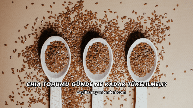 Chia Tohumu Günde Ne Kadar Tüketilmeli?
