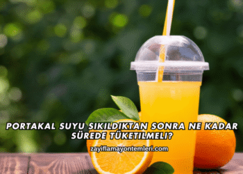 Portakal Suyu Sıkıldıktan Sonra Ne Kadar Sürede Tüketilmeli?