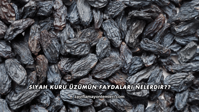 Siyah Kuru Üzümün Faydaları Nelerdir?
